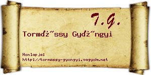 Tormássy Gyöngyi névjegykártya